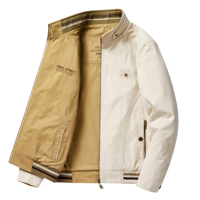 Windbreaker Men Zip - Jaqueta de caminhada dupla face masculina,