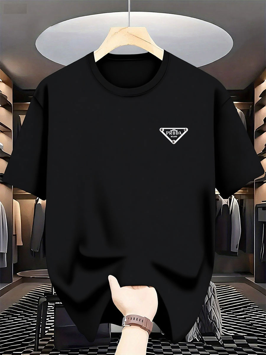 Milan Men'S Fashion - Camiseta Masculina Estampada de Algodão Puro