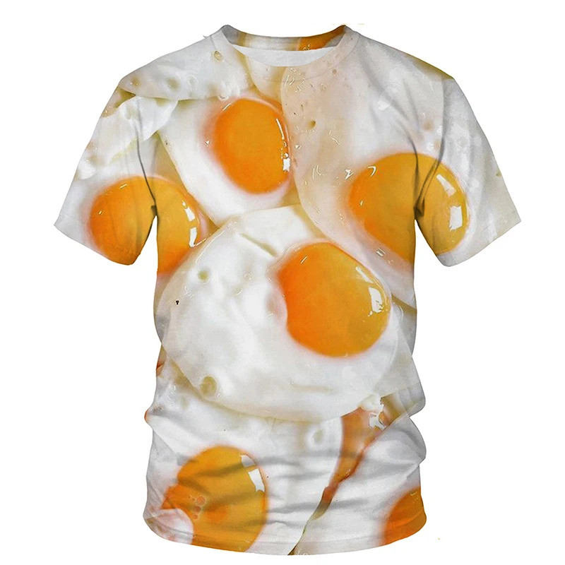 Men'S Fashion Hamburg - Camisetas 3D Engraçadas de Ovos Fritos,