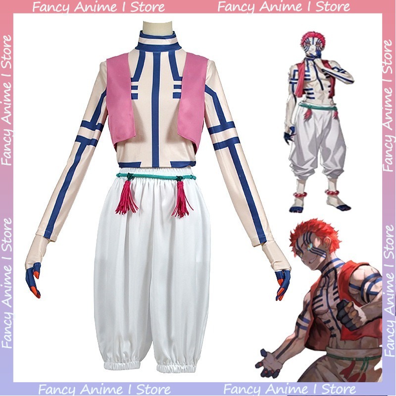 Men Fashion Rave - Fantasia de Cosplay Akaza de Anime,