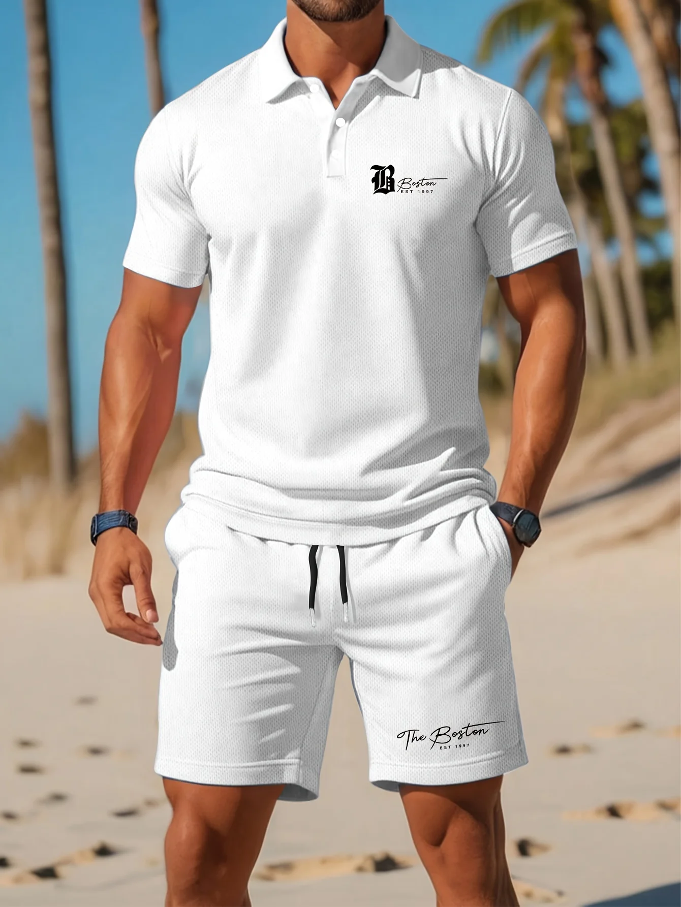 Men'S Fashion Looks - Conjunto de Camisa Polo Masculina Nova