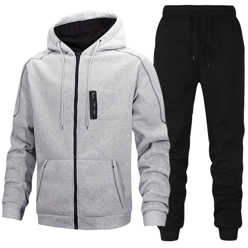 Men'S Fashion Looks - Conjunto de Moletom Masculino Fashion, Casaco