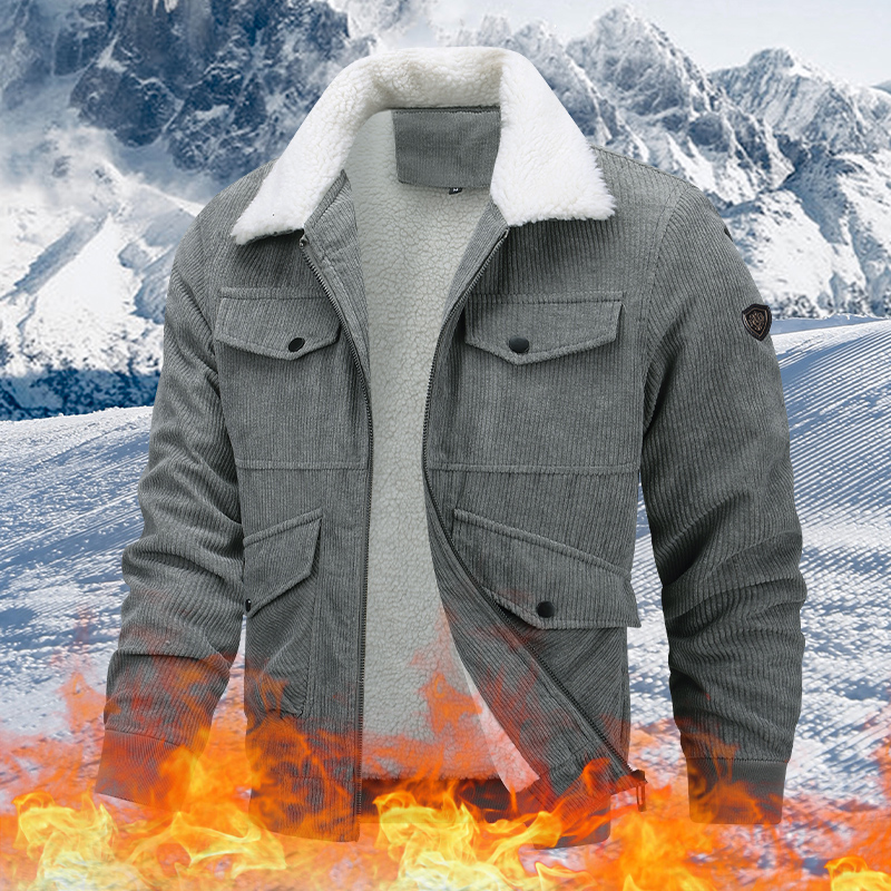 Windbreaker Men Zip - Jaquetas masculinas novo inverno engrossar quente