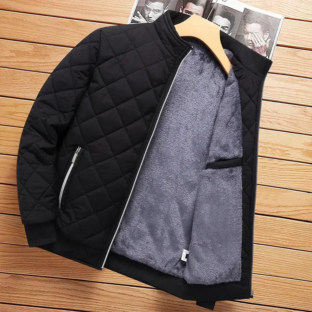 Men'S Fashion Light Jacket - Jaqueta bomber forrada com lã para
