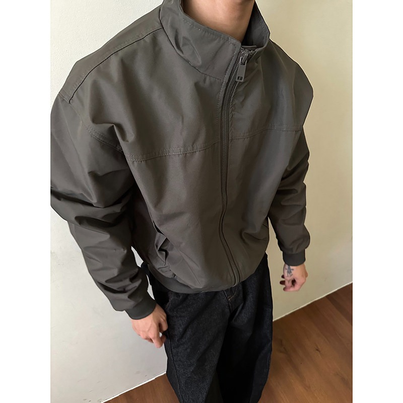 Windbreaker Men Zip - Jaqueta bomber masculina com gola alta,