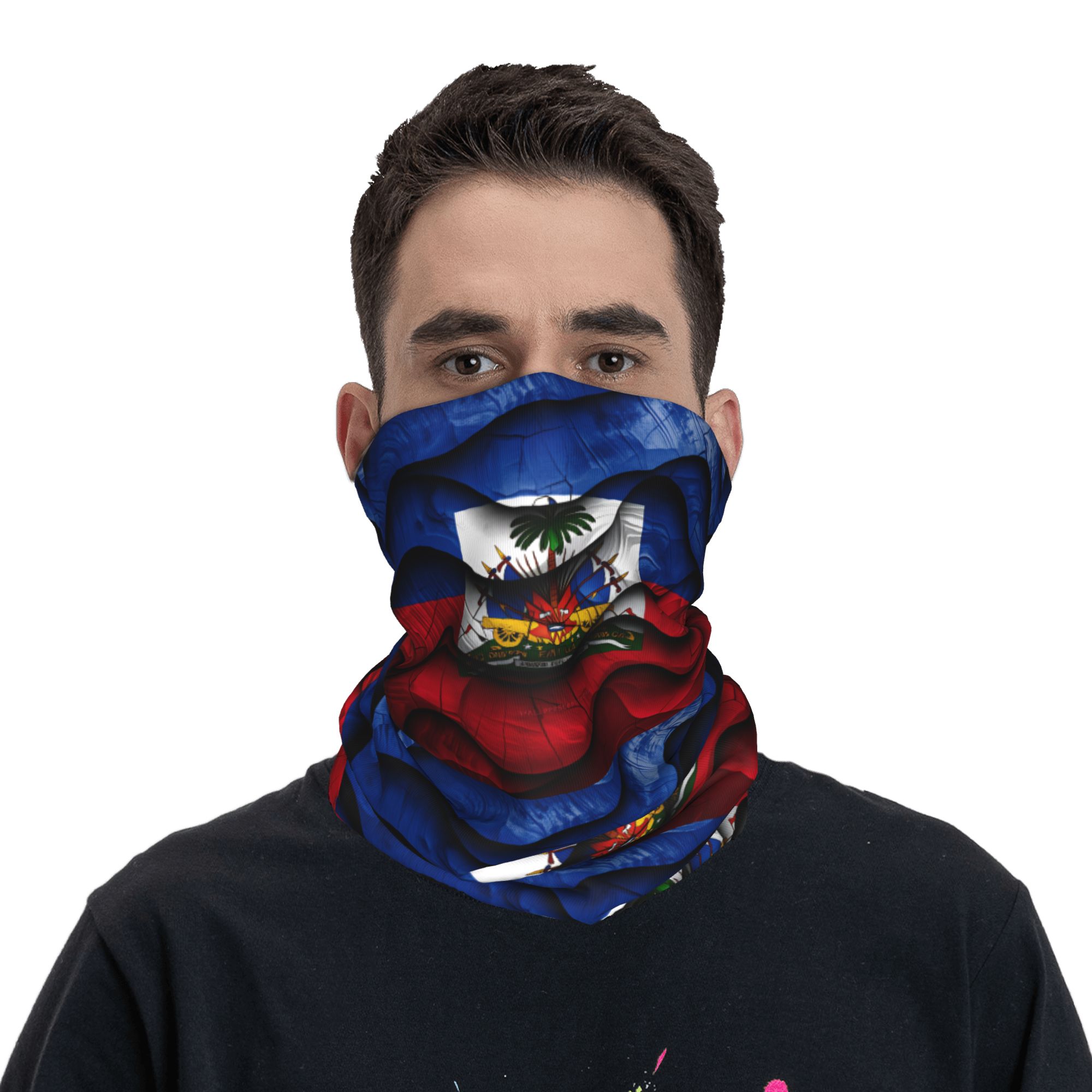 Men'S Fashion Rings - Balaclava com bandeira do Haiti, máscara