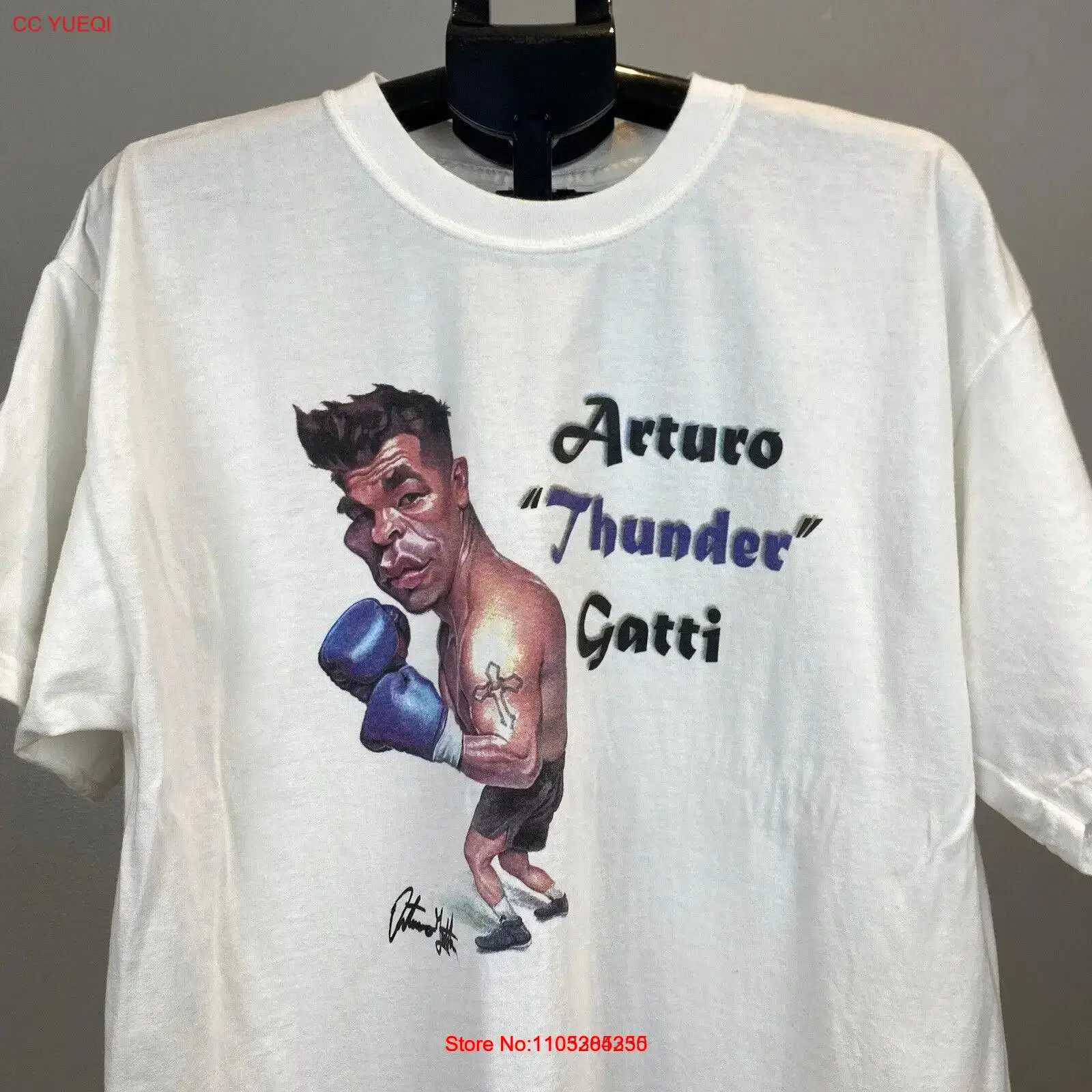 Mens Fashion In The 2000S - Camiseta Vintage de Boxe com Caricatura