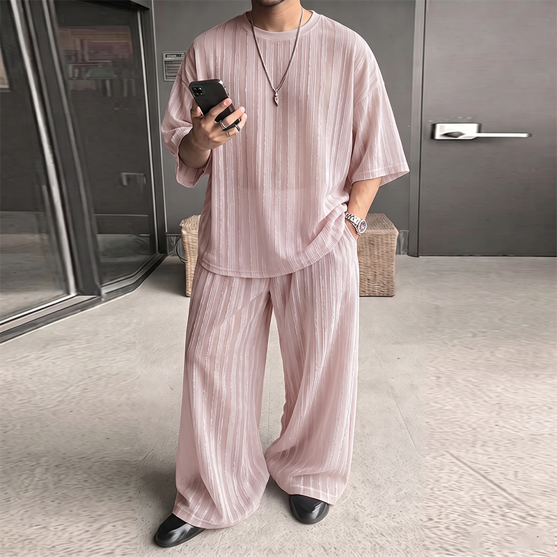 Men'S Fashion Looks - Conjuntos Masculinos INCERUN, Camiseta de Manga