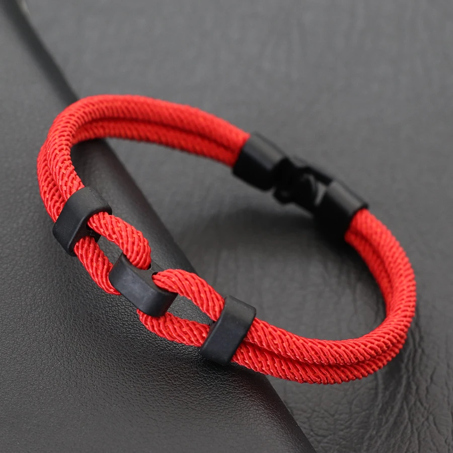 Milan Men'S Fashion - Novela masculina sorte corda vermelha pulseira