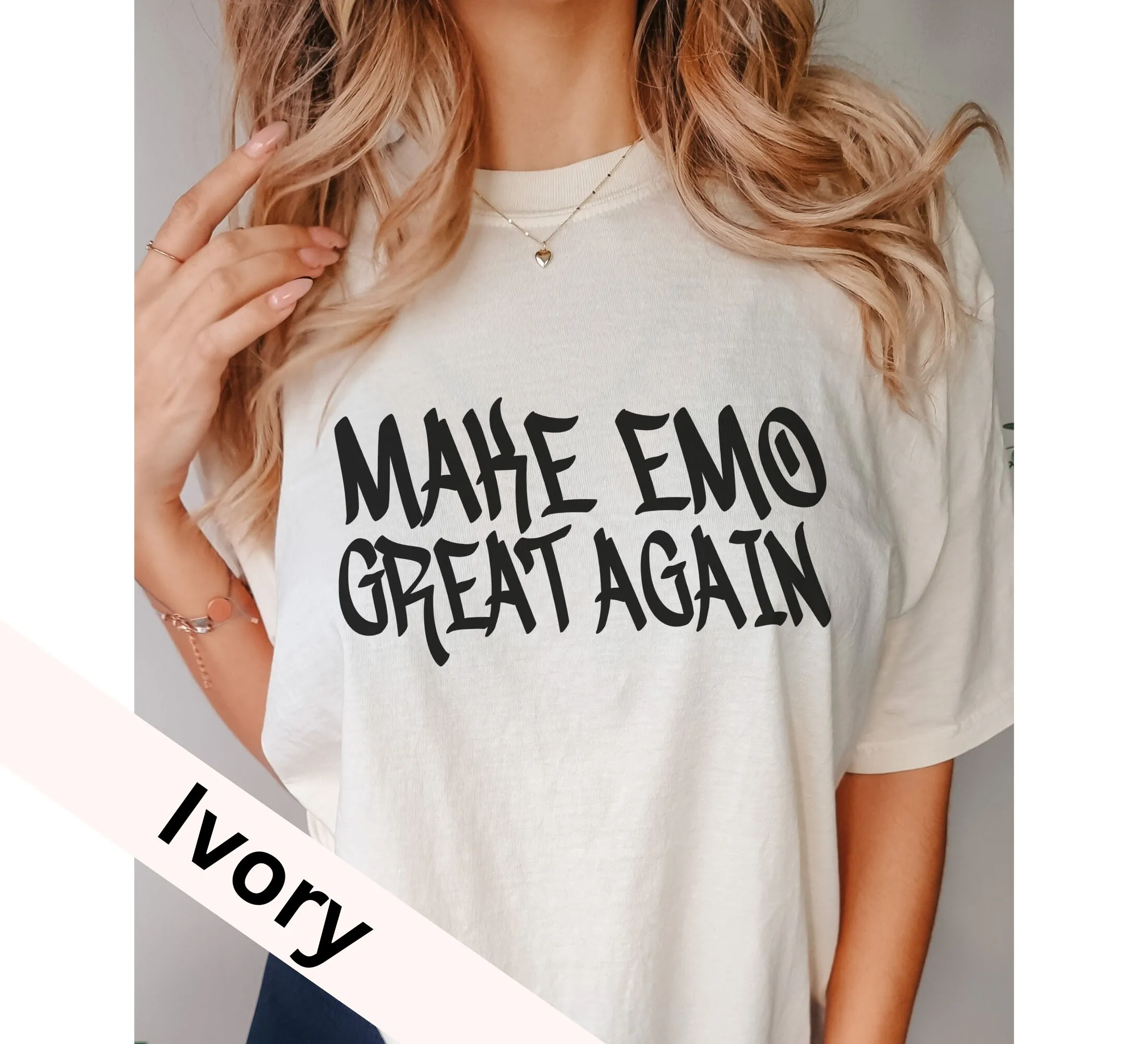 Mens Fashion In The 2000S - Camiseta 'Make Emo Great Again' Estilo