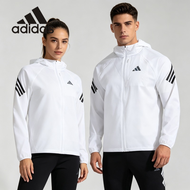Windbreaker Men Zip - Jaqueta Corta-Vento Adidas Cropped com Capuz