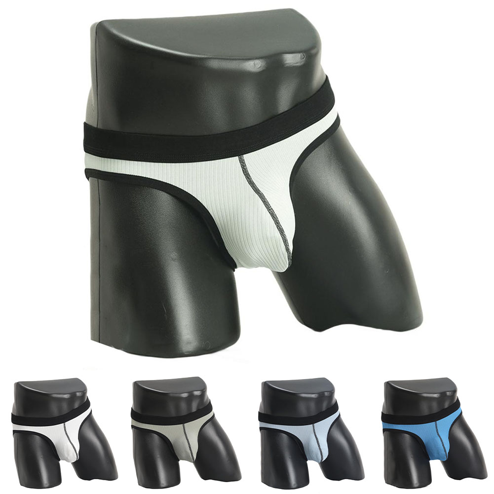 Cuecas de Cor Sólida Azul Escu - Men'S Fashion Underwear Brands avaliação e preço