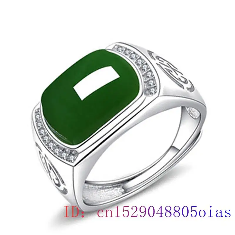 Anel de jade verde presentes m - Men'S Fashion Rings avaliação e preço