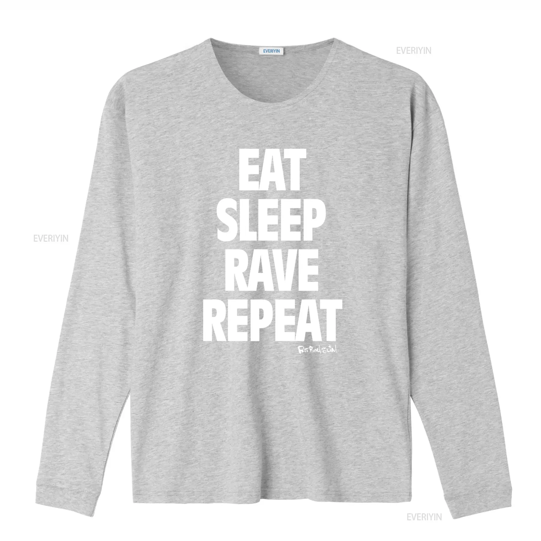 Camiseta Fatboy Slim Eat Sleep - Men Fashion Rave avaliação e preço