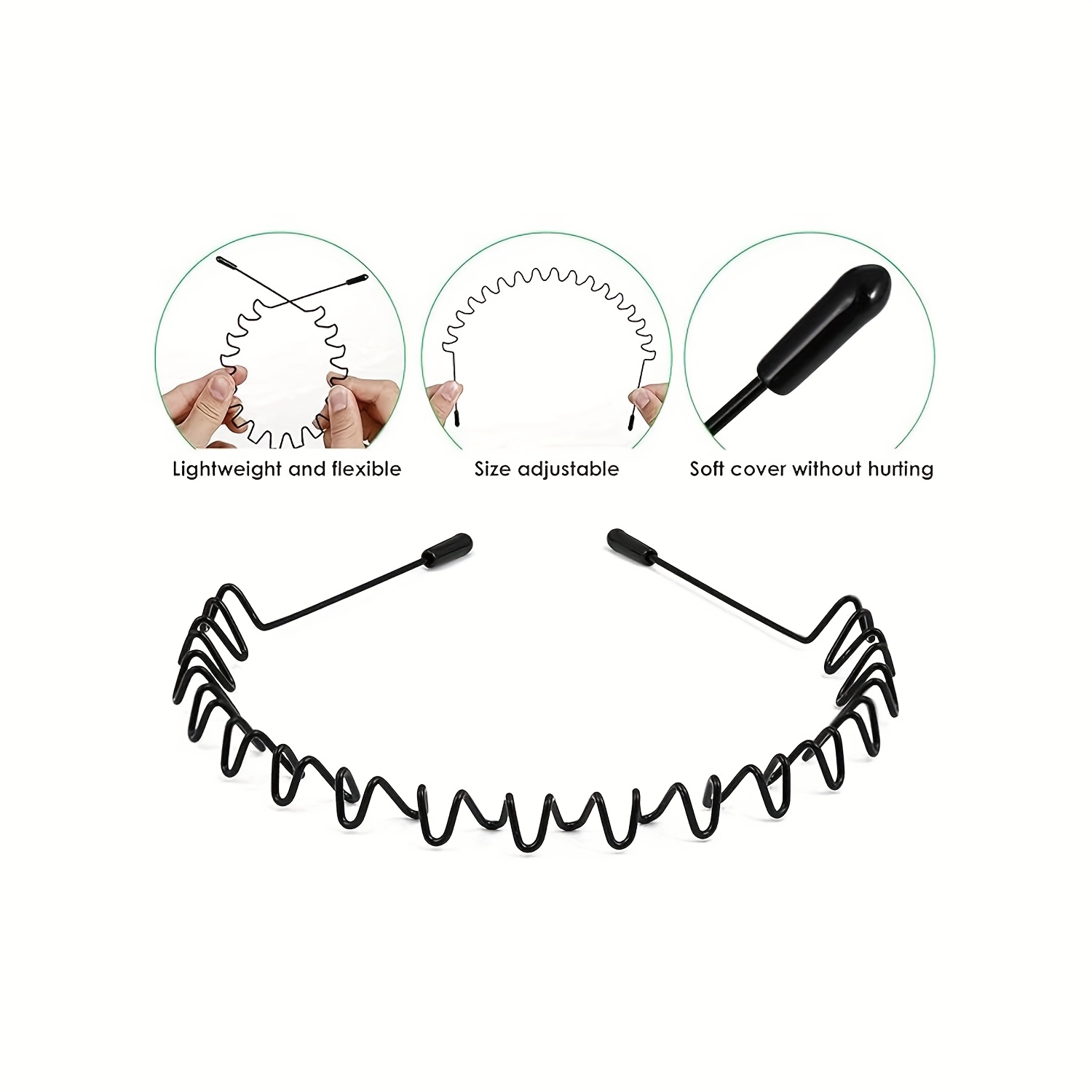 6PCS Faixa de Cabelo Esportiva - Men Fashion Hair Style avaliação e preço