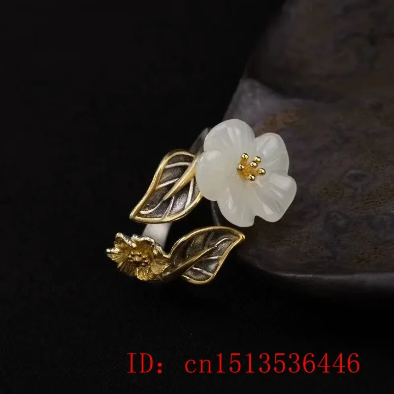 925 prata branco hetian jade f - Men'S Fashion Rings avaliação e preço