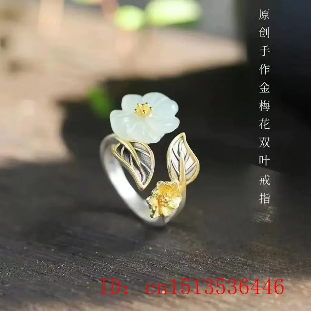925 prata branco hetian jade f - Men'S Fashion Rings avaliação e preço