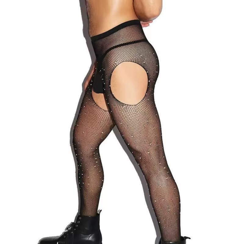 Meias Masculinas de Rede com A - Men Fashion Rave avaliação e preço