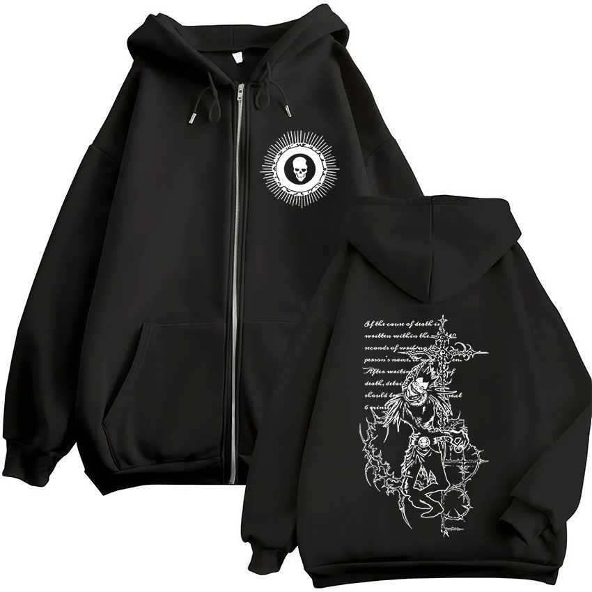 Moletom com Zíper Anime Death  - Men'S Fashion Light Jacket avaliação e preço