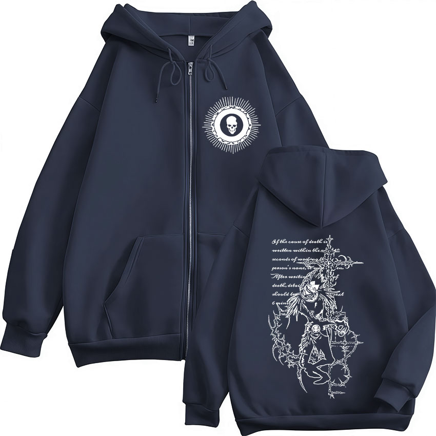 Moletom com Zíper Anime Death  - Men'S Fashion Light Jacket avaliação e preço