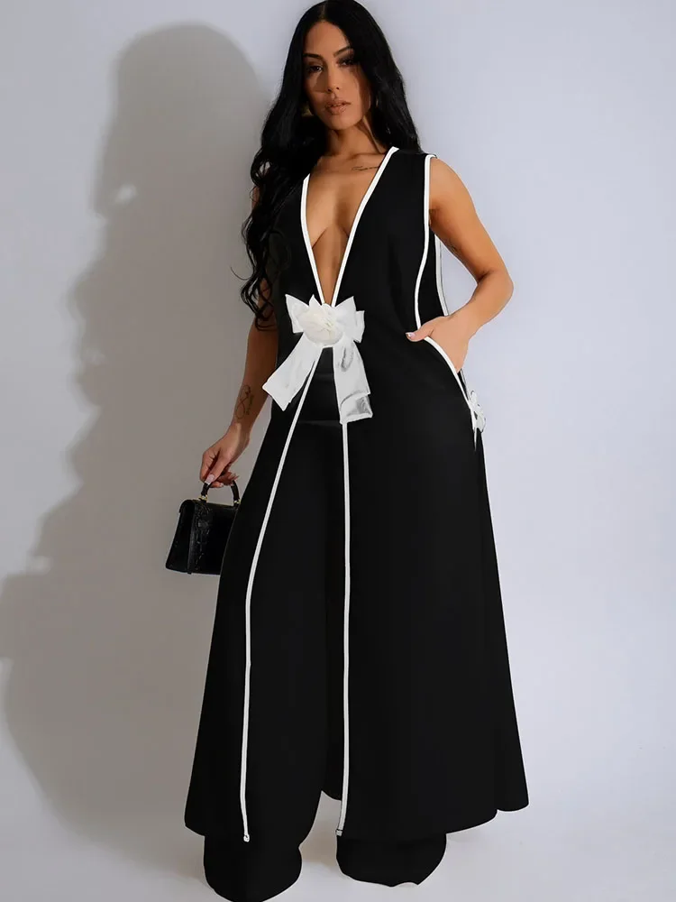 Laço apliques com decote em v  - Men Fashion Rave avaliação e preço