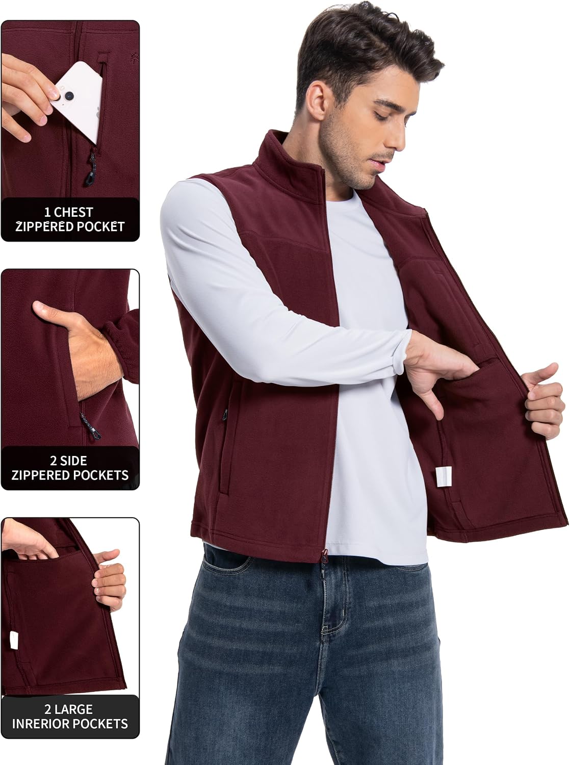 Colete de Fleece Pioneer para  - Windbreaker Men Zip avaliação e preço