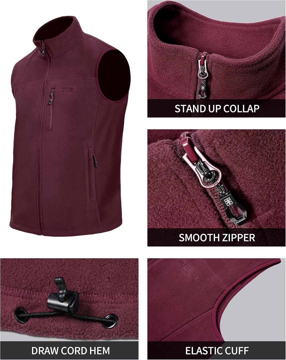 Colete de Fleece Pioneer para  - Windbreaker Men Zip avaliação e preço