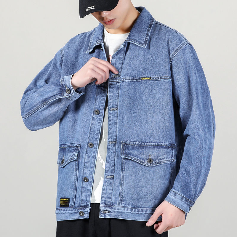 Jaqueta jeans masculina novo e - Men'S Fashion Light Jacket avaliação e preço