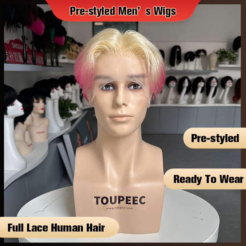 Peruca Masculina Pré-Estilizad - Men Fashion Hair Style avaliação e preço