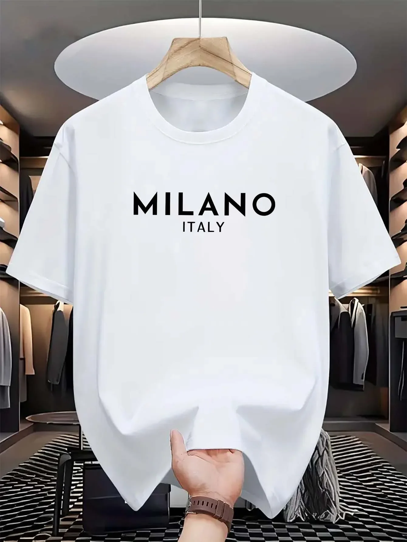 Camisa de Manga Curta Estampad - Milan Men'S Fashion avaliação e preço